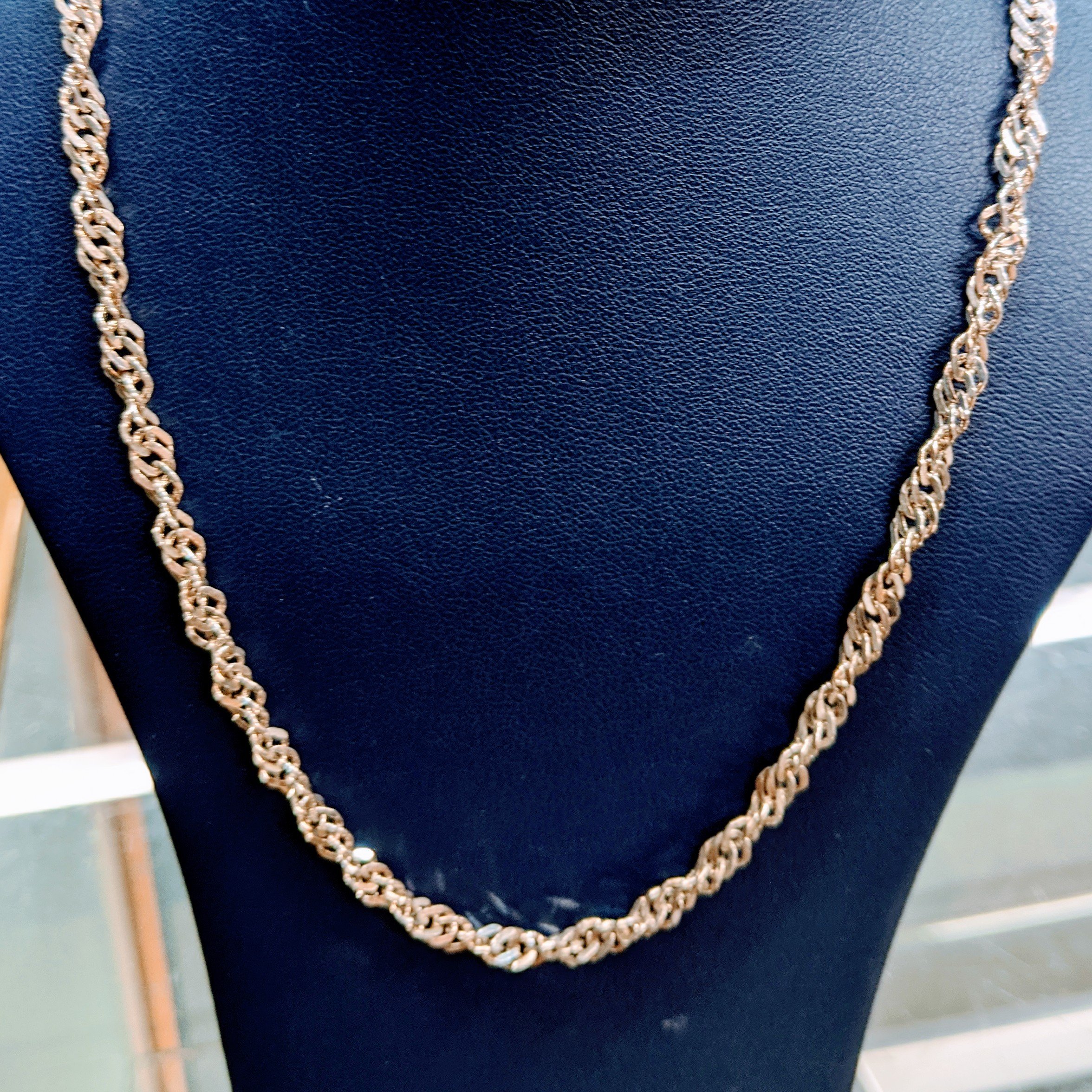 Silver 18 inch Twisted Curb Chain Howells Jewellers