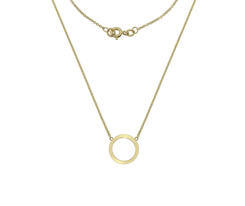 9ct Yellow Gold Circle Necklace - Howells Jewellers
