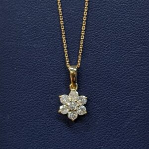 CARISSIMA Collana Unisex Oro Giallo 9ct, Catena Prince Of Wales Diamond Cut, 51cm, Made In Italy